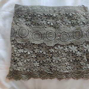 Free People green lace skirt